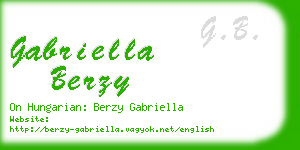 gabriella berzy business card